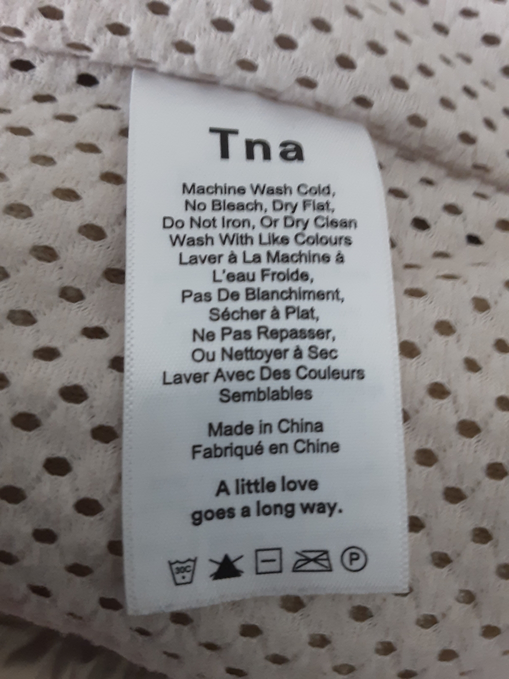 TNA Off White Fleece Anorak. - Picture 4 of 5